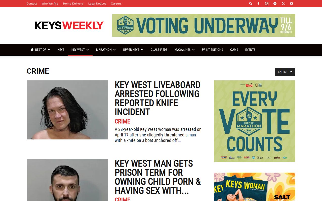 Keys Weekly selective crime archive